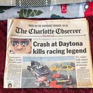 Vintage The Charlotte Observer Newspaper - Beige Front Page